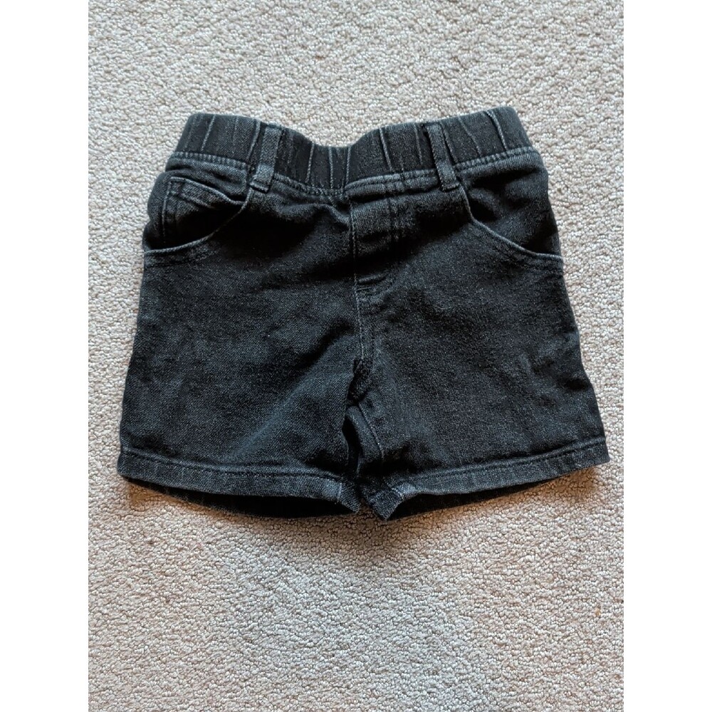 Kids 2T Black Pull-On Denim Shorts